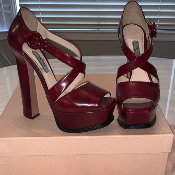 Prada Platform Sandals size 37.5 - Picture 1 of 5